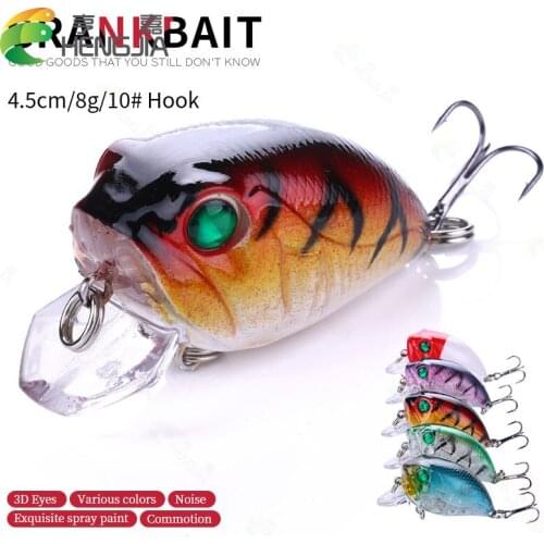 5Pcs Crankbait fishing Wobblers 4.5cm 8g artificial Crank Bait Bass Fishing Lure pike trolling pesca carp