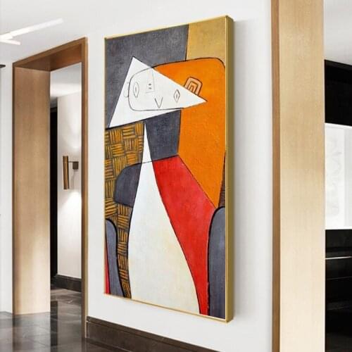 Abstract Oil Canvas Paintings By Picasso Famous Abstract Art Reproductions Posters and Print Wall Art Picture for Living Room