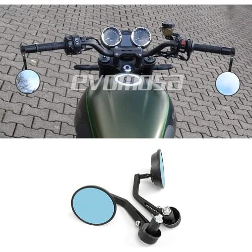 Aluminum Motorcycle 7/8" 22mm Handle Bar End Mirrors Custom Bobber Cafe Racer Buell Clubman For Honda Suzuki Ducati BMW Kawasaki
