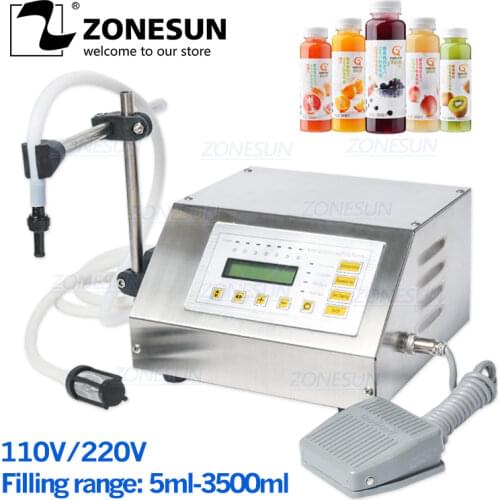 ZONESUN Numerical Control Perfume Juice Oil Filter Beverage Mineral Water Bottle Liquid Filling Machine Packing Machine