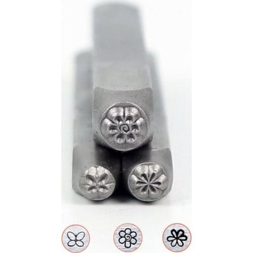 Butterfly Flower 3mm Design Metal Jewelry Design Stamps,DIY Bracelet/jewelry symbols steel stamp