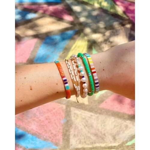 Tila Bead Bohemian Simple Ethnic Style Bracelet Bracelets for Friends Bracelet with Charms Bracelets Ladies Cuff Bracelet