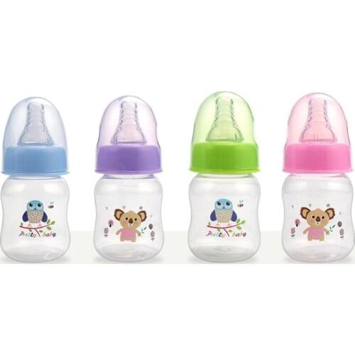 100% Brand New Infant Baby Feeding 0-18 Months Feeder 60ML PP Nursing Juice Milk Mini Hardness Bottle Baby Bottles And Nipples