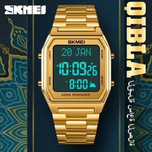 SKMEI Original Brand Mens Watches Luxxury Digital Electronic Watch Fashion New Bttery Time Remind Wristwatch Man Steel Clock