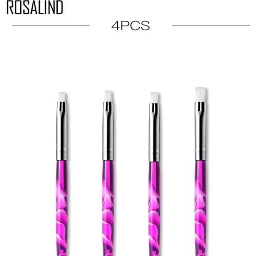 ROSALIND Nail Art Brush For Manicure Acrylic Gel Nail Polish Transfer Stamping Blooming Gel Polish Design Painting Tools