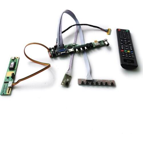 For LTN141W1/LTN141W3/LTN133AT01/LTN133W1 screen VGA+AV+USB 1280*800 1CCFL LCD display controller board LVDS 30-Pin DIY kit