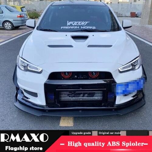 For Mitsubishi Lancer Front shovel Body kit spoiler 2006-2015 Lancer ABS Rear lip rear spoiler front Bumper Diffuser Protector