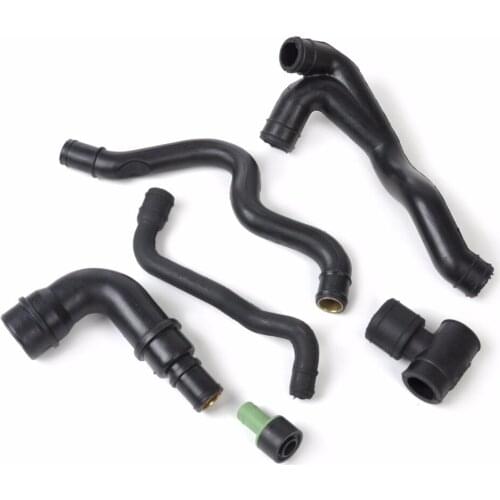 DWCX 035103245G 06A103213AF 6pcs Engine Crankcase Breather Vent Hose Kit for VW Jetta Golf MK4 1.8T 1999 2000 2001 2002 2003