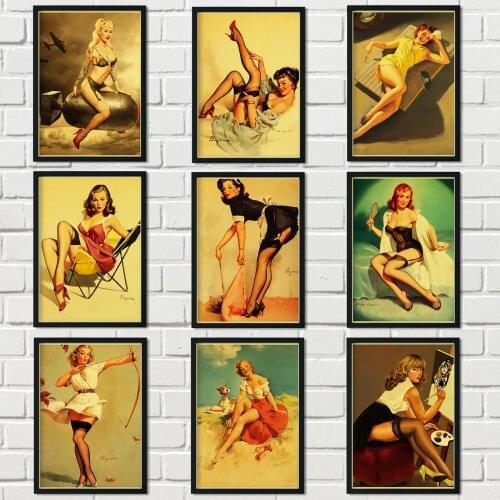 5D DIY Diamond Painting Vinatge World War II Sexy Pin up Girl Full Drill Cross Stitch Kits Mosaic Embroidery Living Room Decor