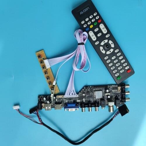 Kit For N133BGE 1366x768 HDMI driver DVB-T DVB-T2 LED USB VGA AV TV remote Display panel monitor digital controller board