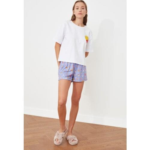 Trendyol Printed Knitted Pajamas Set THMSS21PT0490