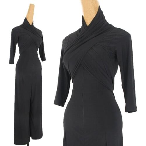 Latin Dance Costumes Modern National Standard Dance Practice Jumpsuit Professional Rumba Trousers Samba Training Clothes DQL4872