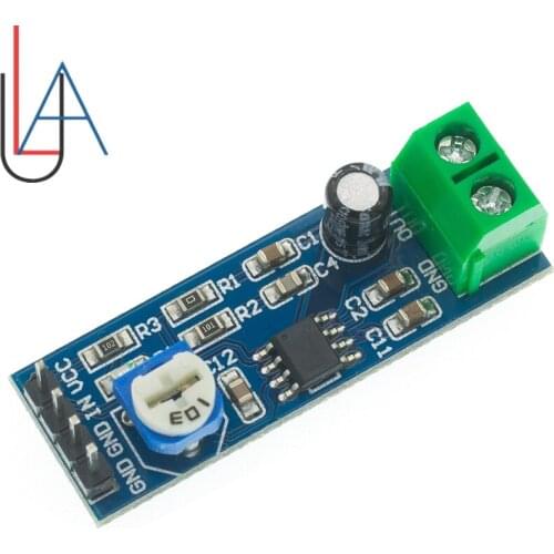 LM386 audio power amplifier module 200 times gain amplifier board mono power amplifier 5V-12V Input
