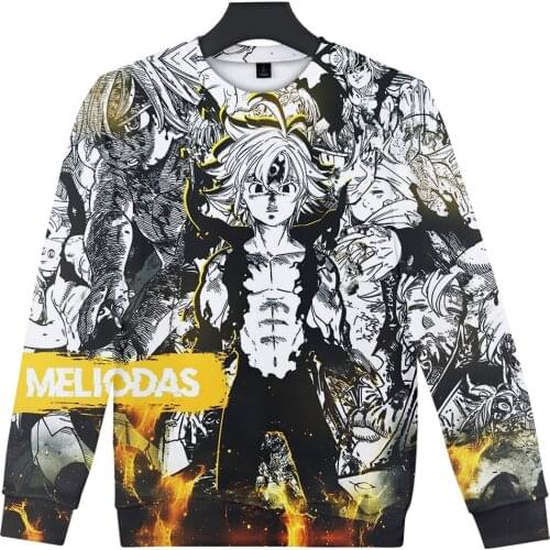 Personality Oversized hoodies The Seven Deadly Sins Hoodie men boy O-Neck Long Sleeves Harajuku Sweatshirt Hoody for mens Coats