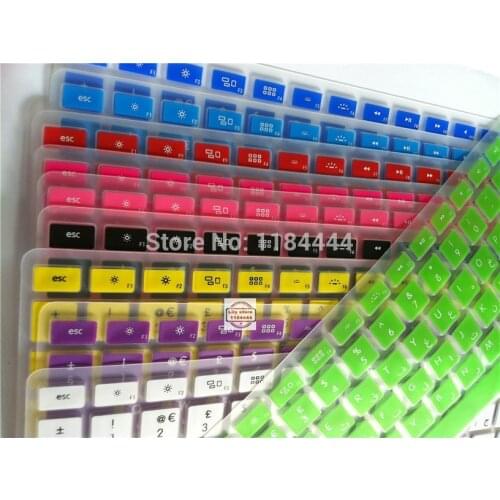 European Arabic Keyboard Stickers For Macbook Air Pro Retina 13 15 Silicone Protective Film for Mac book Air 13 Pro15"