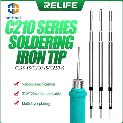 RELIFE RL-C210-IS / I / K Series Soldering Iron Tips Welding Iron Handle Equal Quality Soldering Station Welding For JBC