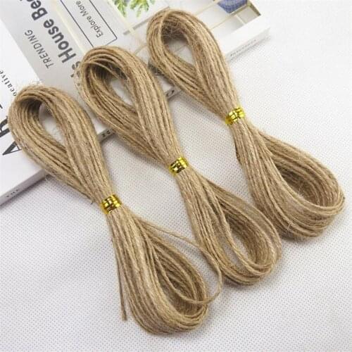 Natural Jute Twine Burlap String Hemp Rope Party Wedding Gift Wrapping Cords Thread DIY Florists Craft Decoration 10Meters Long