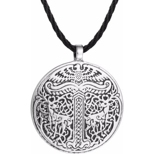 Nostalgia Yggdrasil Pendant Tree Of Life Necklace World Tree Viking Deer Odins Raven Symbol Amulet