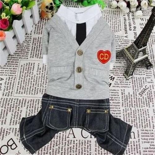 New Dog Clothes Pets Coats Puppy Dog College Style Winter Clothes Sweater Costume Jumpsuit Four Leg Clothing