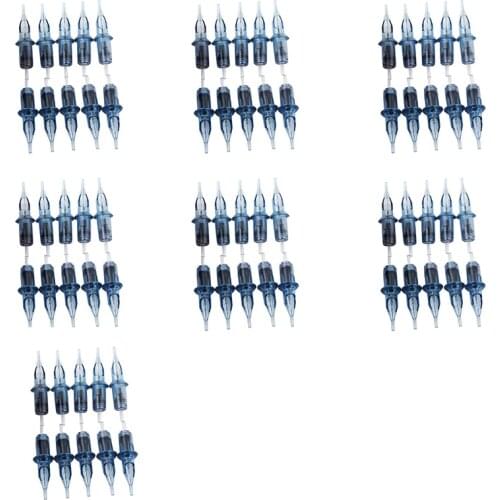 Disposable 10Pcs Permanent Makeup Tattoo Cartridge Needle Rl/Rm/M1/Rs Eyebrow Lips Eyeliner Makeup Tattoo Rotary Pen Supply