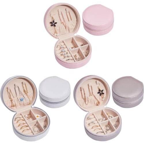 Jewelry Travel Organizer Small Jewelry Box PU Leather Women Girls Portable Case