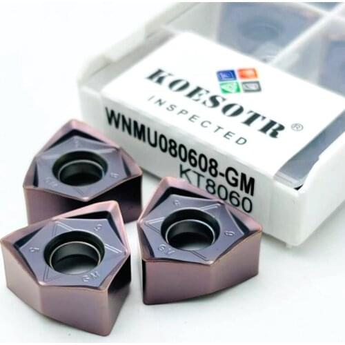 KOESOTR original WNMU080608 plane milling insert inserted into high-quality carbide milling cutter WNMG turning metal cutter