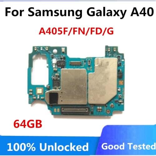 For Samsung Galaxy A40 A405F/FN Original Unlocked Mainboard Motherboard With Full Chips Logic Board WIth Android System 64GB