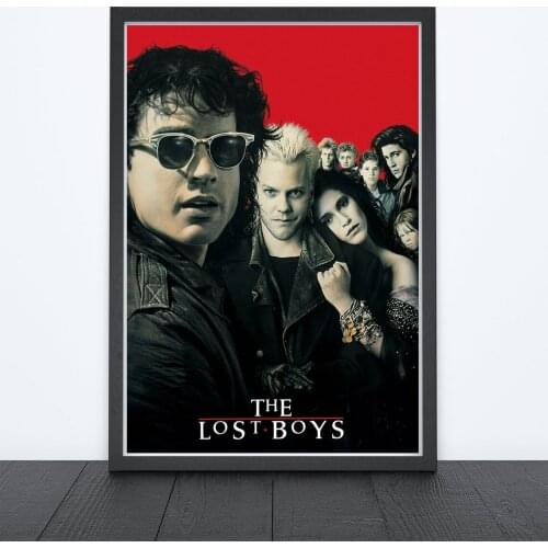 The Lost Boys (1987) Poster American Teen Black Comedy Horror Film Wall Decor Jason Patric Corey Haim Dianne Wiest Print Gift