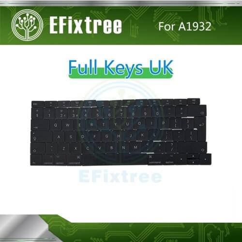 Full New Original For Macbook Air Retina 13" 13.3" A1932 Keyboard UK English Keys Key Cap Keycap MRE82 EMC 3184 Late 2018