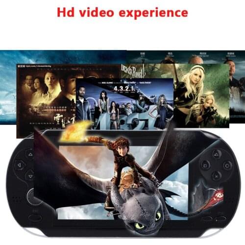 Hot selling Portable 4.3 inch large screen 8G dual joystick for PSP handheld game console with movie max 64 G expansion card