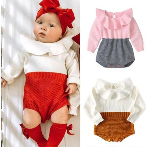 Pudcoco US Stock Baby Girl Clothes Top Quality Long Sleeve Cotton Sweet Girl Romper Aumtun Clothes