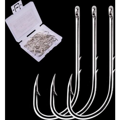 50pcs/lot Long Shank Fishing Hook 1#-10# High Carbon Steel Sharp Barbed Offset Narrow Bait Hook