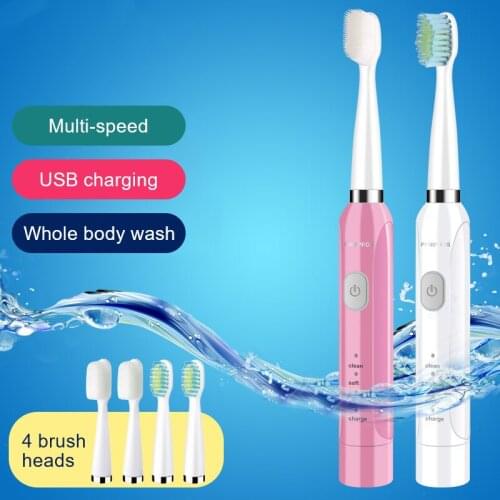 An Electric Toothbrush Travel Brushes Rotating Inductive Charging Oral Tooth Brush Waterproof Dental Power For Teeth Cleaning