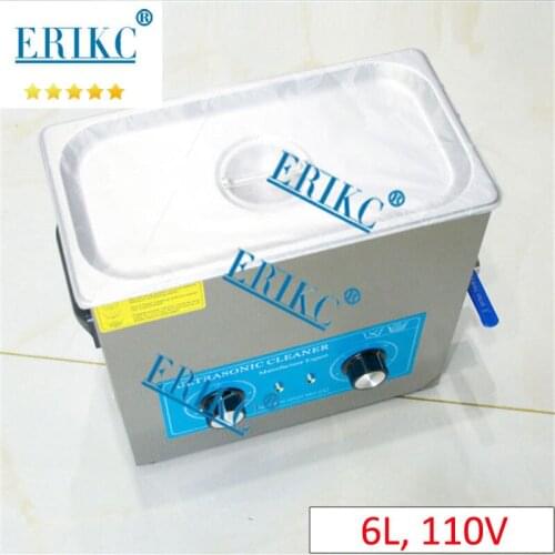 ERIKC fuel injector cleaning system tool E1024015, auto cleaning equipment ultrasonic cleaner 110V, 6L