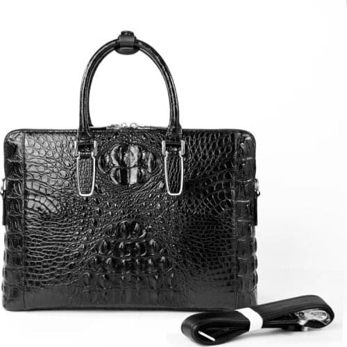 Exotic Real True Alligator Skin Businessmen Briefcase Man Top-handle Handbag Genuine Crocodile Leather Male Laptop Purse Bag