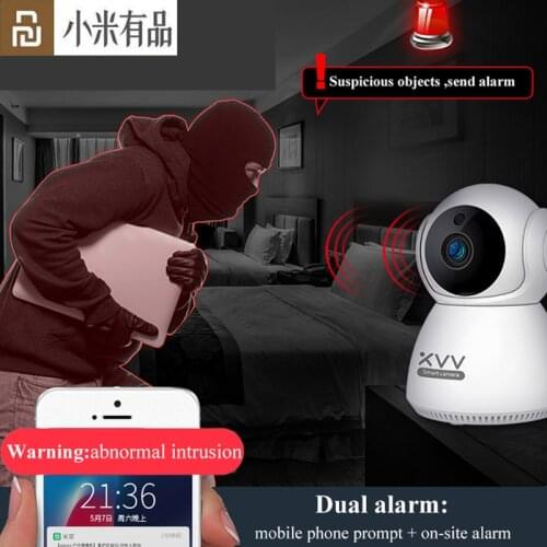 Youpin Xiaovv Smart Camera 1080P HD 360° Rotation Alarm Voice Intercom AI Human Motion Detection Infrared Night Vision For Home