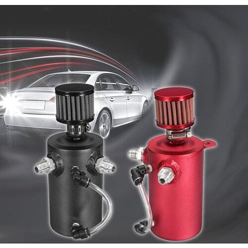 Universal 750ml Aluminum Oil Catch Can Reservoir Tank with Breather Filter