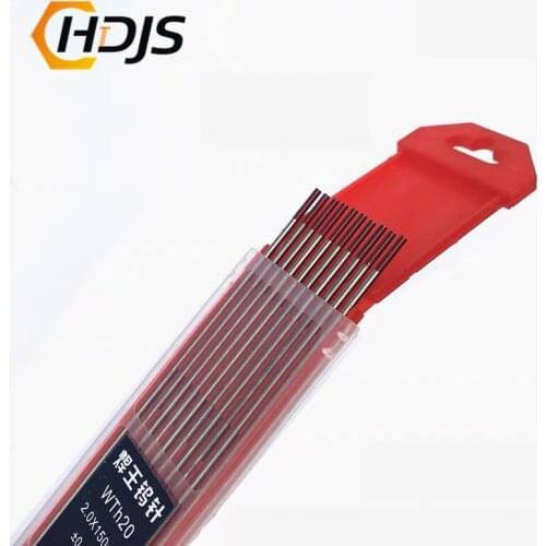 10pcs/quality good WT20 Red Color Thorium Tungsten Electrode Head Tungsten Needle/rod For Welding Machine1.5/1.6/2.0/2.4/3.0/3.2
