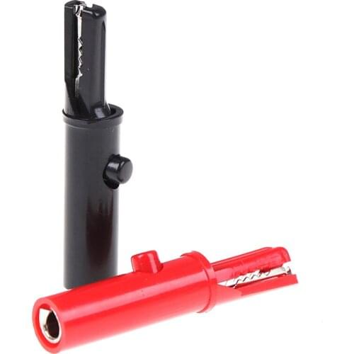 2Pcs Insulation alligator clip Push Button Type Full Protective Alligator Clip For Professional Multimeter