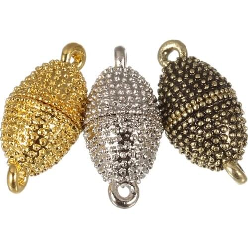 10pcs/lot Vintage Antique Bronze Silver Rhodium Color Alloy Oval 11*22mm DIY Bracelet End Connectors