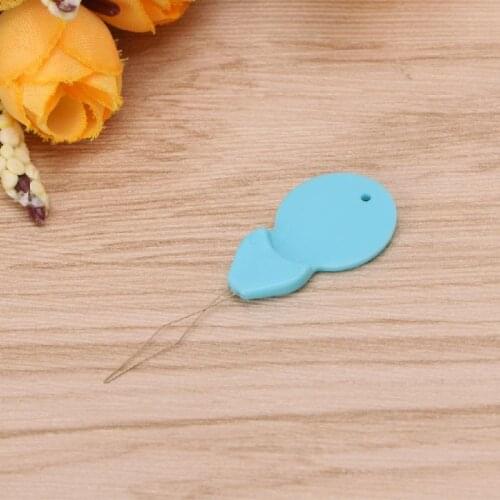 10Pcs Plastic Bow Wire Needle Threader Hand Machine Sewing Stitch Insertion Tool E56C