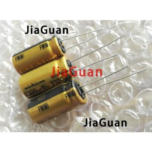 10pcs NEW NICHICON FW 3300UF 16V 12.5X25MM audio 16V 3300UF Electrolytic Capacitor 16V3300uF filter amplifier 3300UF/16V