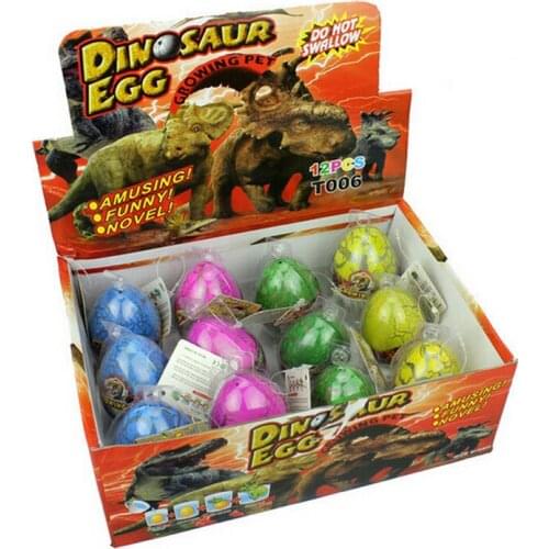 Large Size 12pcs Magic Water Hatching Inflation Growing Dinosaur Eggs Toy For Kids Baby Novelty Gag Toys