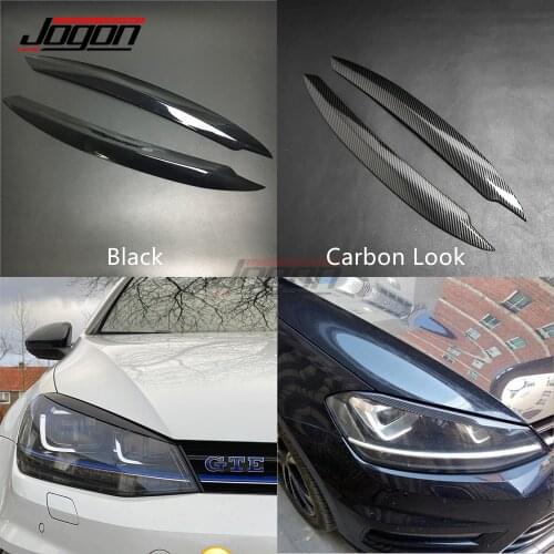 2pcs/set For Volkswagen VW Golf 7 MK7 GTI R GTD 2013-2016 2017 2018 2019 Car Headlight Eyelid Eyebrow Cover Trim Accessories