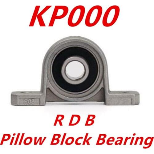 Free shipping 1pcs KP000 10mm kirksite bearing insert bearing shaft support zinc alloy mounted bearings pillow block