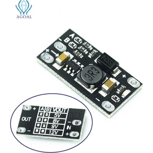 DC-DC 3.7V to 5V/8V/9V/12V mini DC-DC boost module supports 5V/8V/9V/12V output Lithium battery boost module