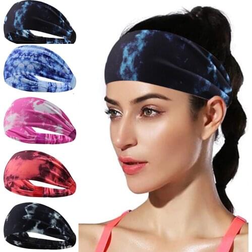 Women Yoga Sport Elastic Headbands Soft Womens Mens Unisex Sport Sweat Sweatband Headband Yoga Hair Band Stretch Hair Band