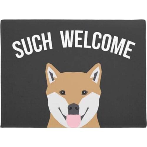 Doge welcome mat Home Decoration Entry Non-slip Door Mat Rubber Washable Floor Home Rug Carpet