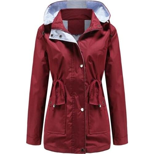 Doker Women's Hooded Trench Coats