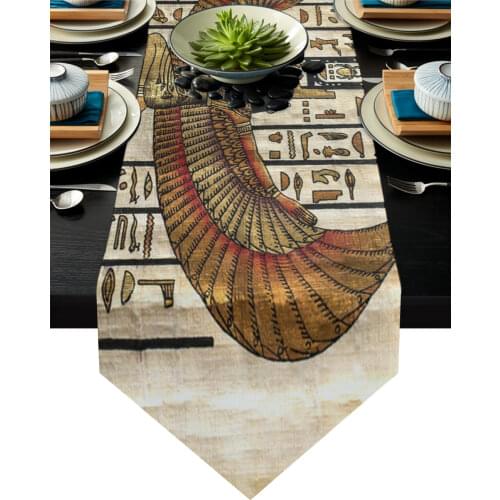 Egyptian Girl Wings Art Table Runner Country Wedding Decor Cake Tablecloth Placemat Dinning Table Decoration Table Runners